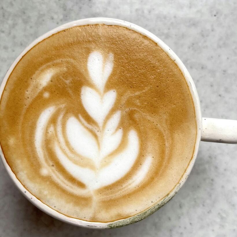 Latte art creamy