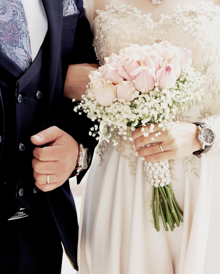 Detail buket pengantin yang elegan